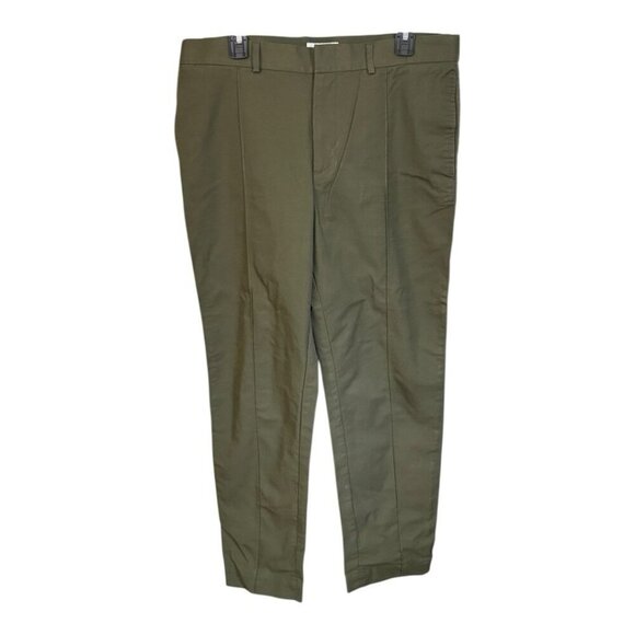 COS Mens Tux Stripe Pant~Size EUR 52/US 42~Green Flat Front Trousers  L10 27 - Picture 5 of 10